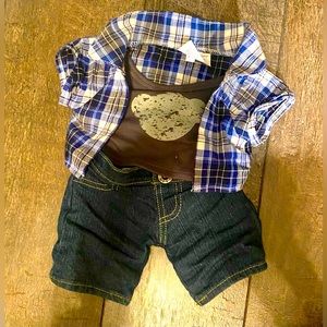 Build-A-Bear, Jean shorts and top outfit